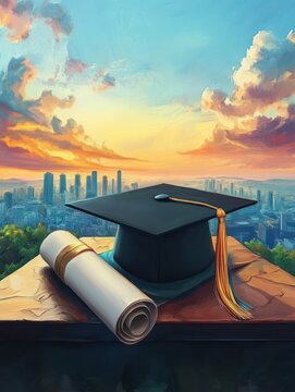 congratulations. and graduation caps and deration with new platform.