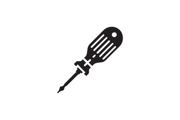 Isolated common blade screwdriver flat vector icon