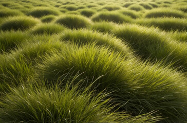 Wind flowing over grassy field, countryside rural environment