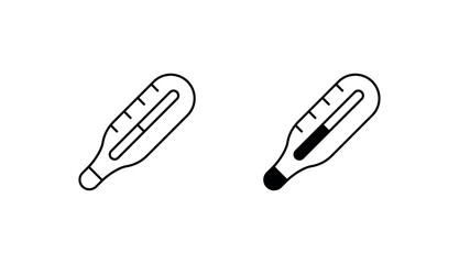 Thermometer icon design with white background stock illustration