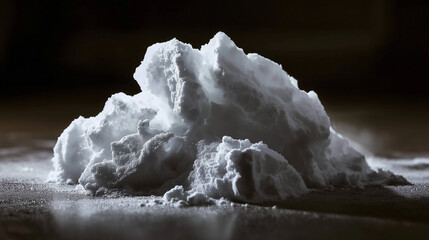 Pile of methamphetamine crystal meth drug abuse concept representing addiction and the war on drugs