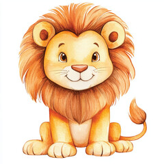 Lion watercolor clipart illustration isolated © yuniazizah
