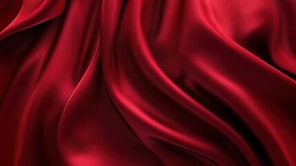 Obraz premium A deep red background with a smooth finish, creating a luxurious and sophisticated atmosphere, ideal for high-end designs.