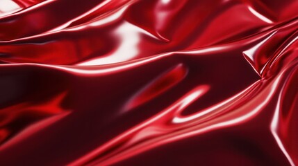 Obraz premium A glossy red surface with light reflecting softly, creating a polished and high-end feel suitable for luxurious designs.