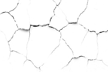 Obraz premium Cracked white surface or PNG showcasing weathered texture and patterns