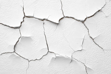 Detailed view of cracked white surface or PNG