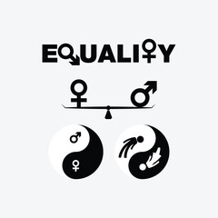 Man woman equality signs