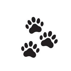 Paw print vector silhouette. Paw print logo, icon. Cat footprint vector design. paw print vector isolated on white background.