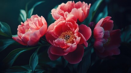 Obraz premium Vivid Red Blossom Flowers