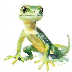 Lizard watercolor clipart illustration isolated