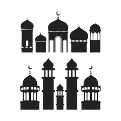 Masjid minarets collection set  