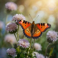 Obraz premium butterfly on flower