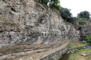 Texture and structure of stone and concrete. Natural background.