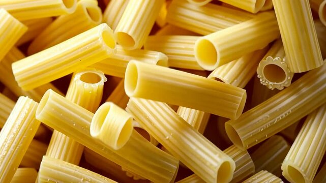Close up of uncooked pasta highlighting texture and vibrant color in a home kitchen setting