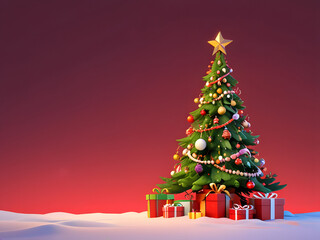 Obraz premium abstract fantasy festive christmas tree