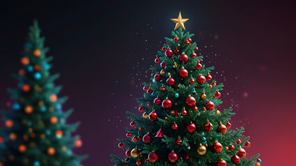 Fototapeta premium abstract fantasy festive christmas tree