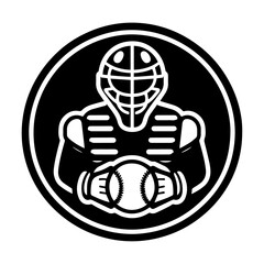 Baseball player keeper icon vector illustration.