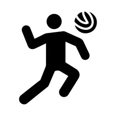 Volleyball athlete symbol.