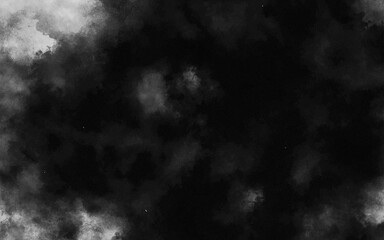 Abstract black and white realistic smoke clouds with shadow overlay effect background. Mystery dark background with spooky white light and fog. Vector illustration of smoky mist toxic vapor on floor.