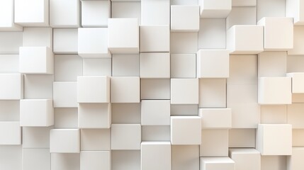 A white wall made of white cubes