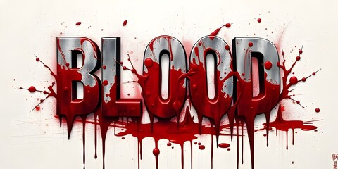 Blood Text Illustration with Dripping Effect