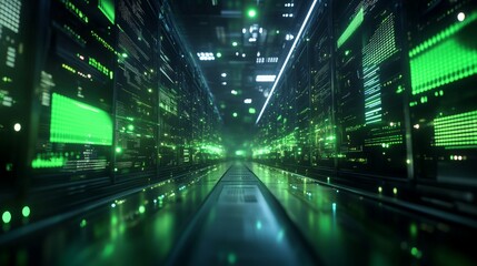 Fototapeta premium Cybersecurity firewall with digital barriers