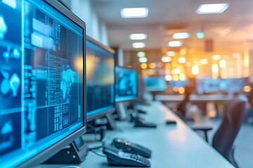 Network operations center monitoring global network traffic security