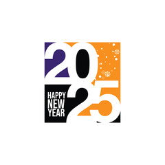 Happy new year 2025 greeting background