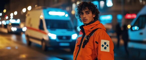 The Paramedic in Nighttime Scene