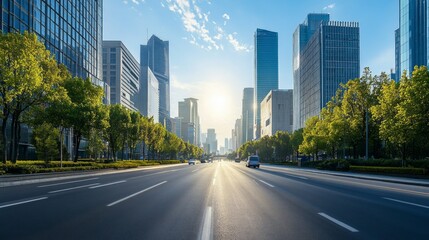 Obraz premium street view of modern city