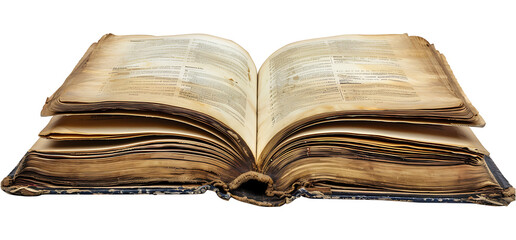 Fototapeta premium Open book isolated on transparent Background PNG