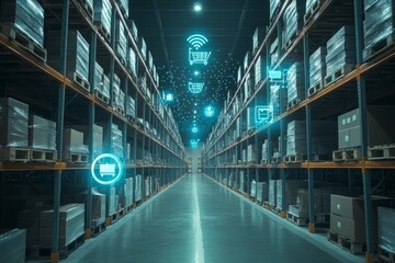 Obraz premium a smart warehouse 