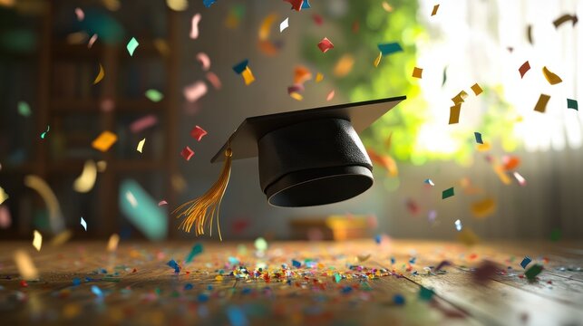 congratulations. and graduation caps and deration with new platform.