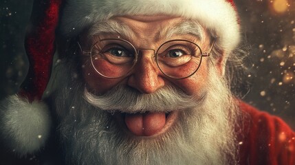 Crazy santa claus. Old fun happy. Generate Ai