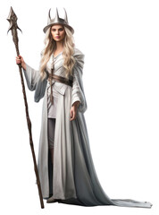 Wizard costume fashion holding.