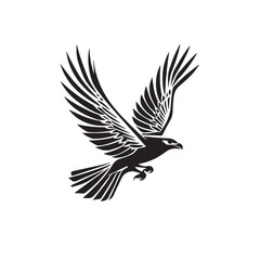 Fototapeta premium Hawk in cartoon, doodle style . Image for t-shirt, web, mobile apps and ui. Isolated 2d vector illustration in logo, icon, sketch style, Eps 10, black and white. AI Generative