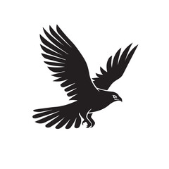 Fototapeta premium Hawk in cartoon, doodle style . Image for t-shirt, web, mobile apps and ui. Isolated 2d vector illustration in logo, icon, sketch style, Eps 10, black and white. AI Generative