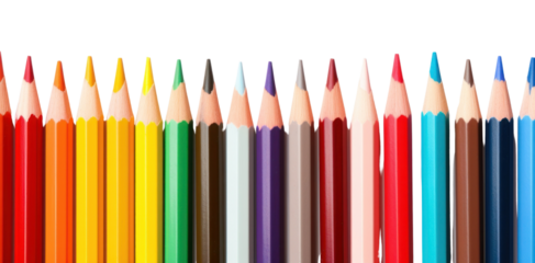 PNG Colorful pencils in a row