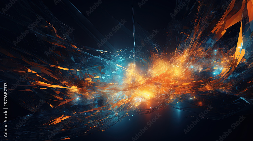 Aufkleber A colorful explosion of paint with a pastel color palette. Dynamic and energetic abstract background