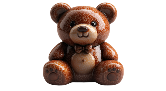 a brown bear statuette.