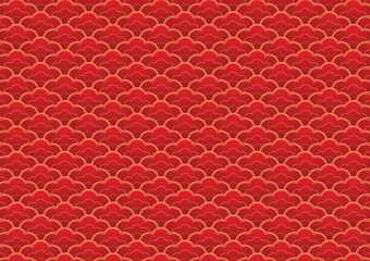Fototapeta premium Chinese pattern wallpaper, oriental background for New Year. Vector illustration. New Year 2025.