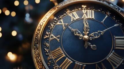 Obraz premium new year clock