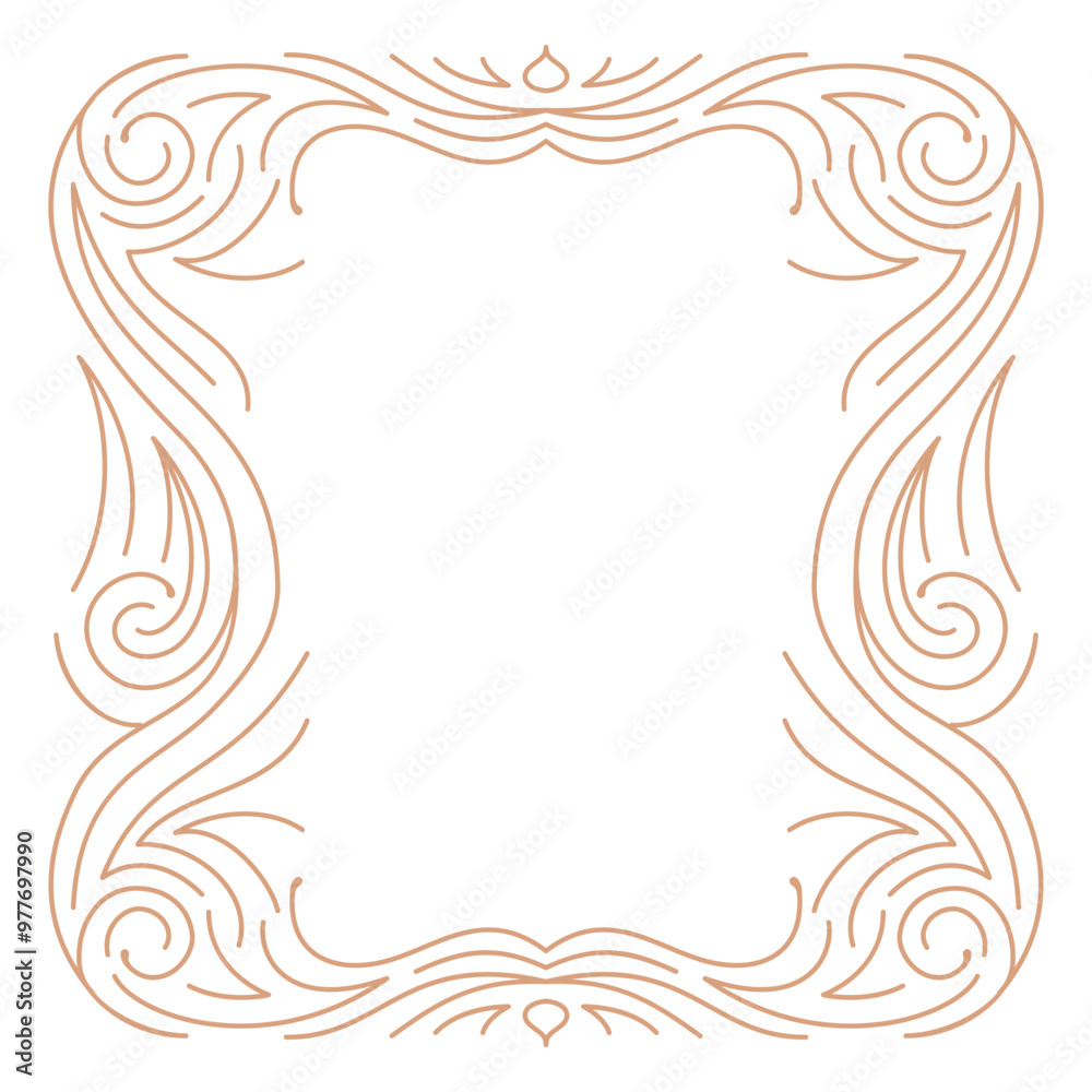 Aufkleber vector design element and illustration in simple linear style - boho arch logo design element and fr