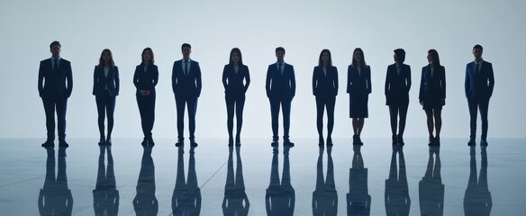 The Silhouettes of Business Professionals