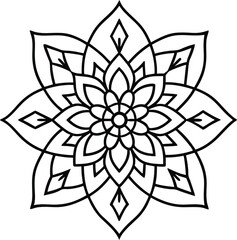 tattoo mandala vector white background