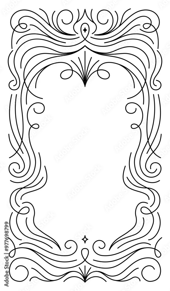 Aufkleber vector design element and illustration in simple linear style - boho arch logo design element and fr