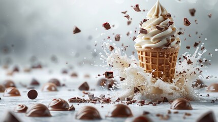 Ice Cream stock photo Ice Cream Melting Mistake Falling Ice Cream Cone