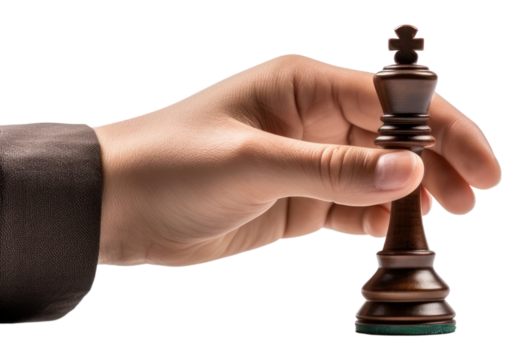 Chess holding game hand. - Powered by Adobe