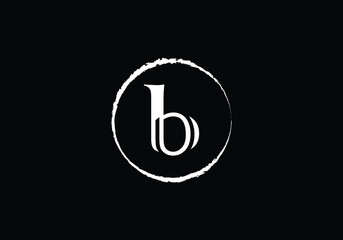 Letter B logo initial design template