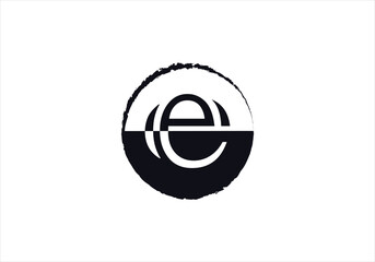 Letter E logo initial design template